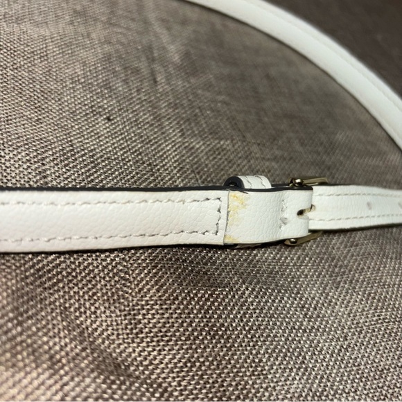 Kate Spade White Pebble Leather Replacement Purse Crossbody Strap Gold Hardware - Picture 3 of 7